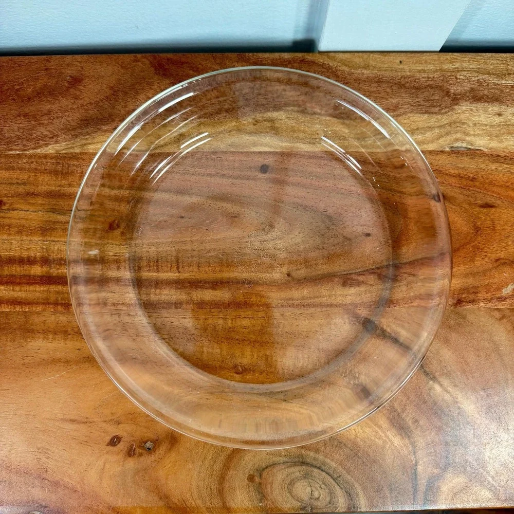 Anchor Hocking Fire-King Clear Glass‎ 9 Inch Pie Plates Set of 2 450 Made in USA